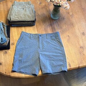 Hurley Men's Light Gray Flat Front Shorts